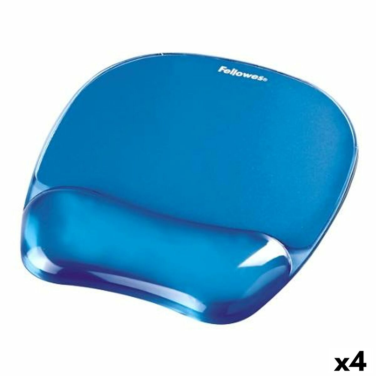 FELLOWES Tapis de souris - Repose-poignet Gel Crystal™ Bleu