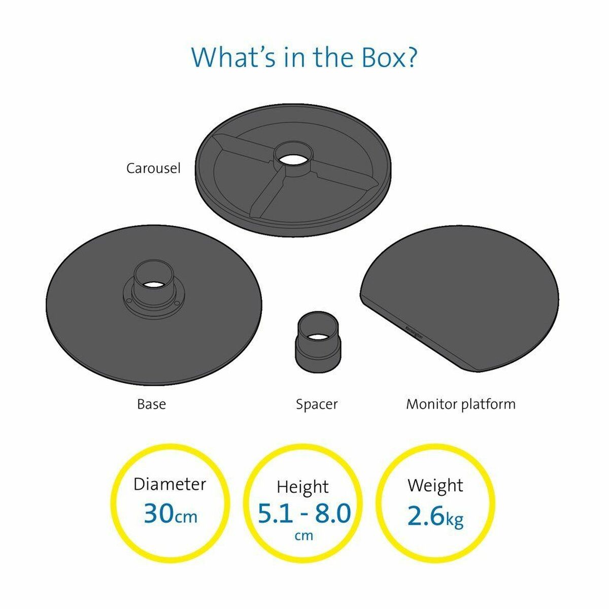 Spin2 Monitor Stand Black