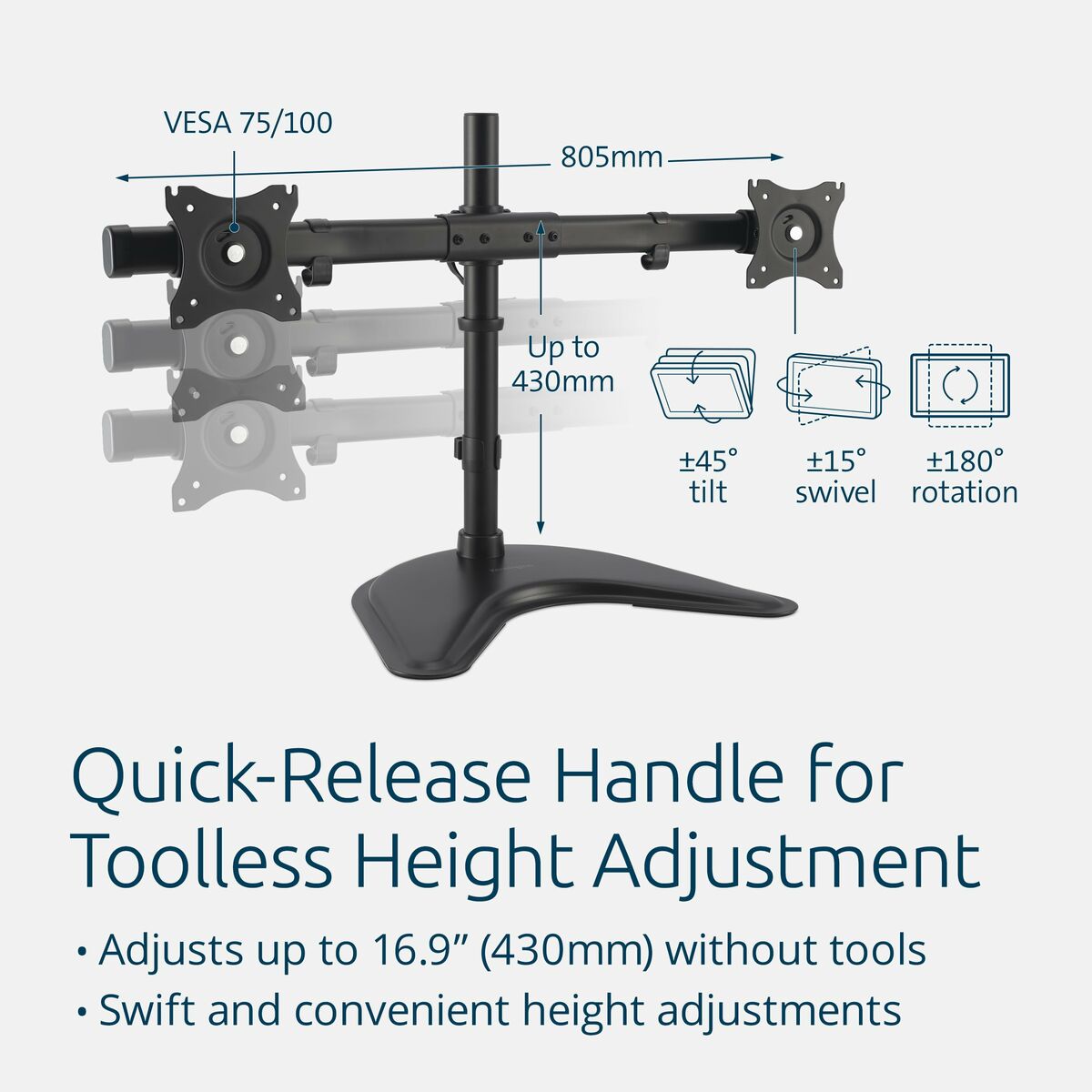 SmartFit Ergo Freestanding Dual Monitor