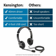 USB Hi-Fi Headphones with Mic