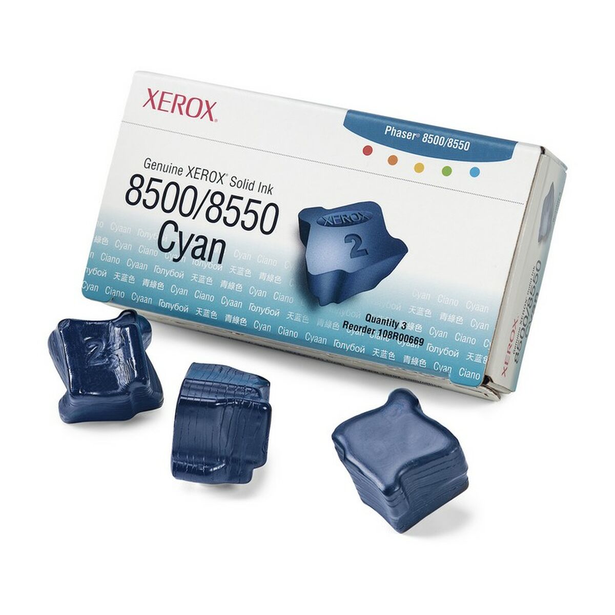 XEROX PHASER 8500, 8550 colorstix cyan capacité standard 3 x 1.000 pages pack de 3
