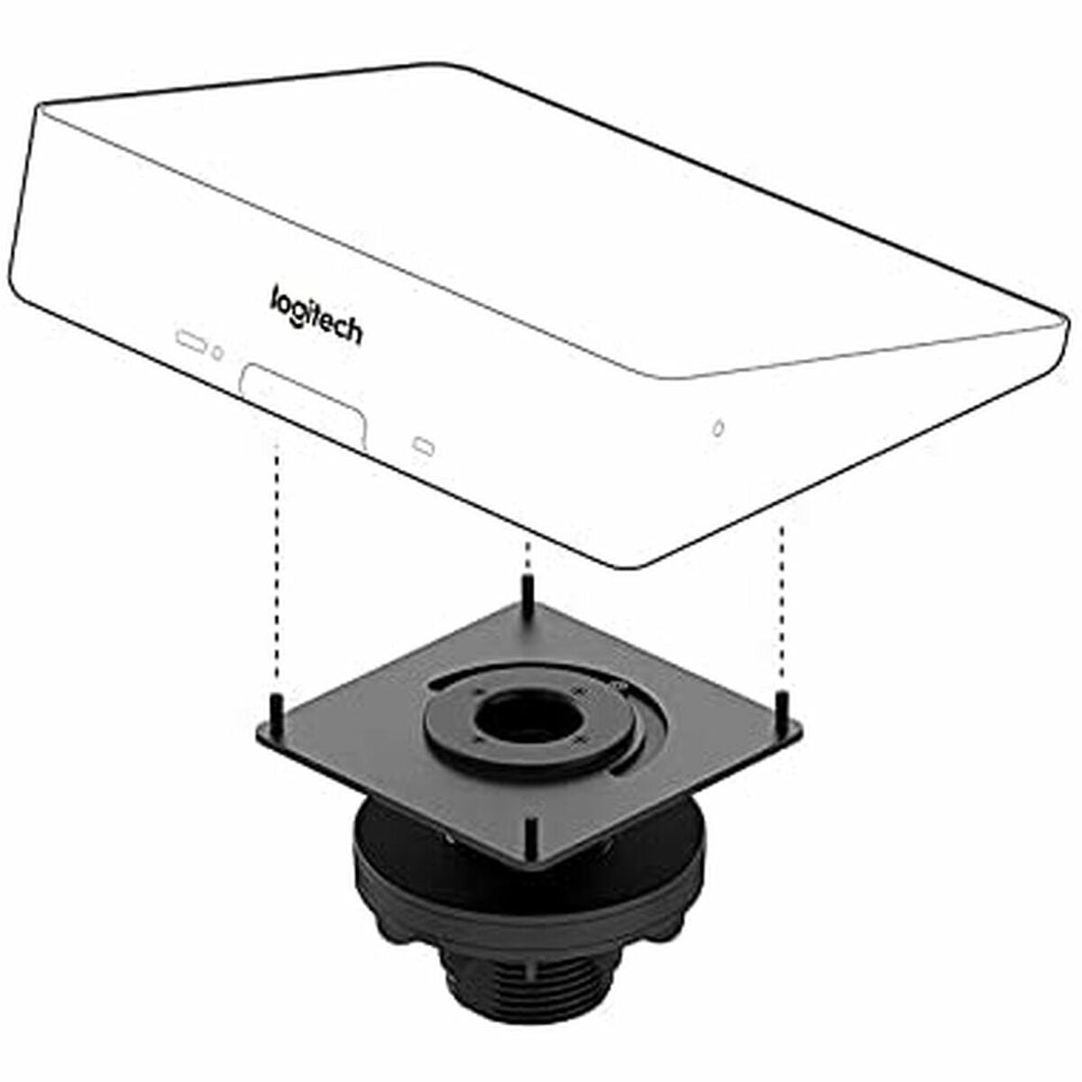 LOGITECH Tap Table Mount Video conferencing controller mounting kit for Room Solution Base Bundle Huddle Large Tap