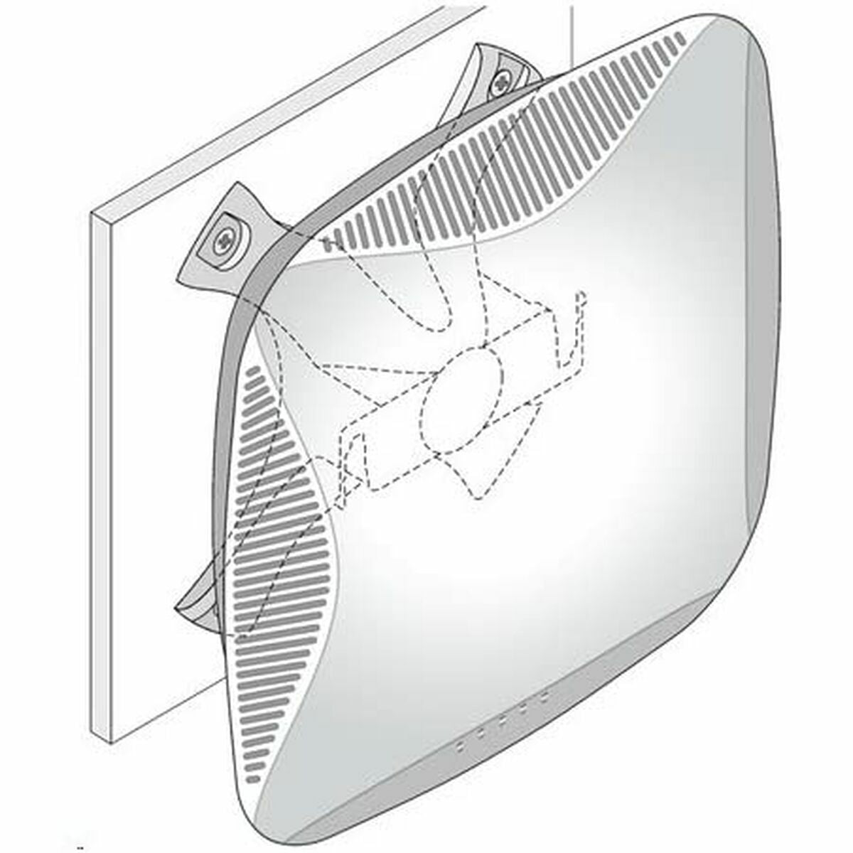 HPE AP-220-MNT-W1 Flat Surface Wall/Ceiling Black AP Basic Flat Surface Mount Kit