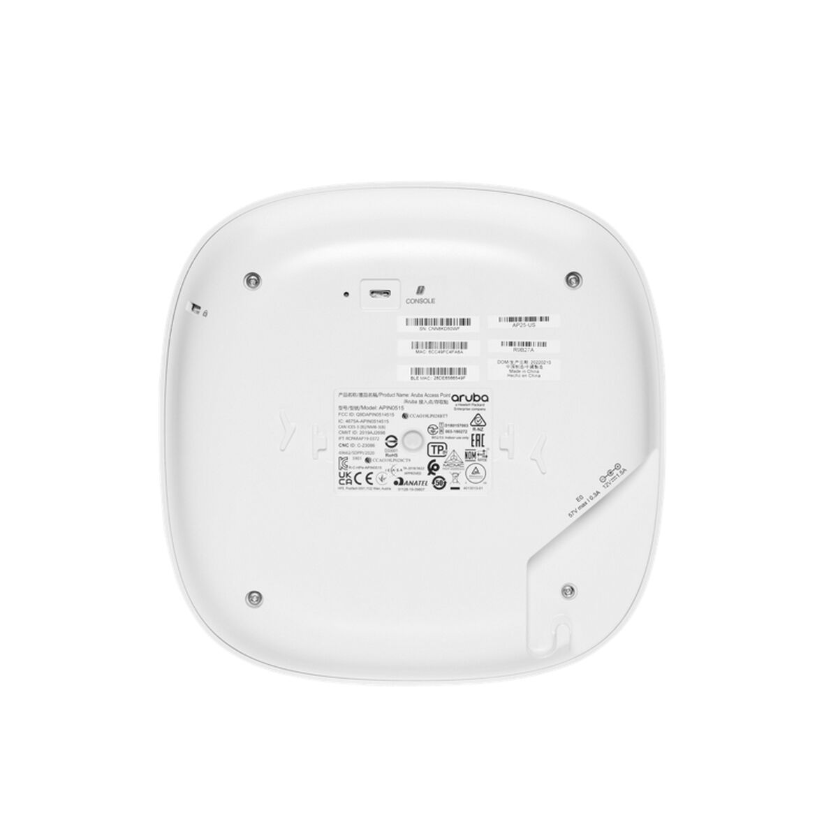 HPE Networking Instant On AP25 (EU) Borne daccès sans fil Wi Fi 6 Bluetooth 2.4 GHz 5 GHz géré par le Cloud plafond/mur