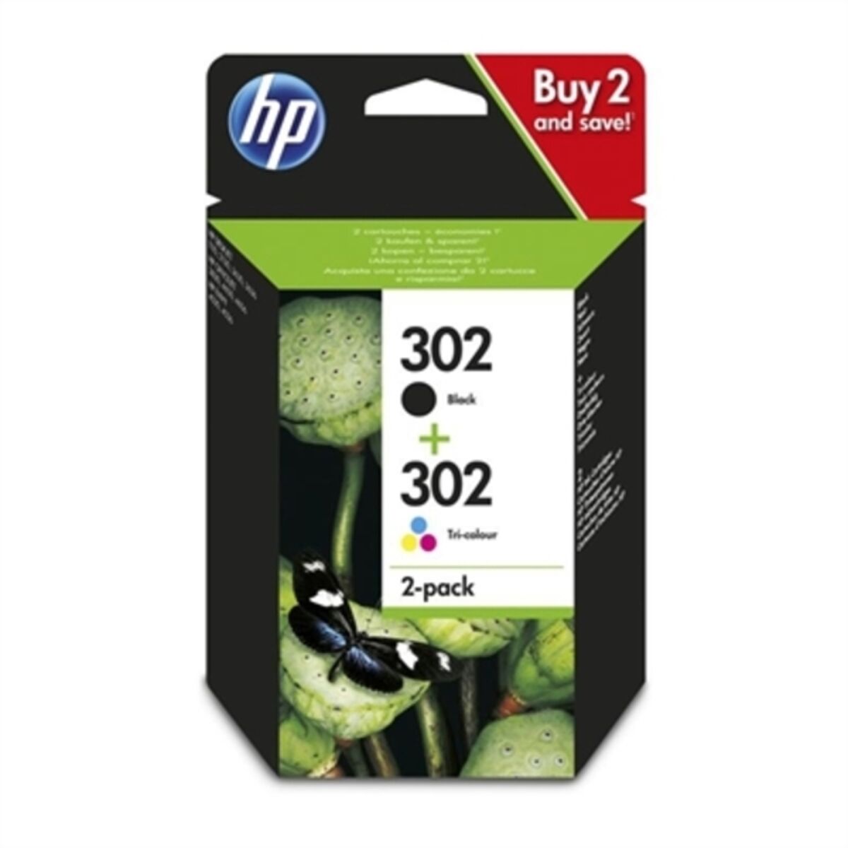 HP 302 original Ink cartridge X4D37AE Combo 2-Pack