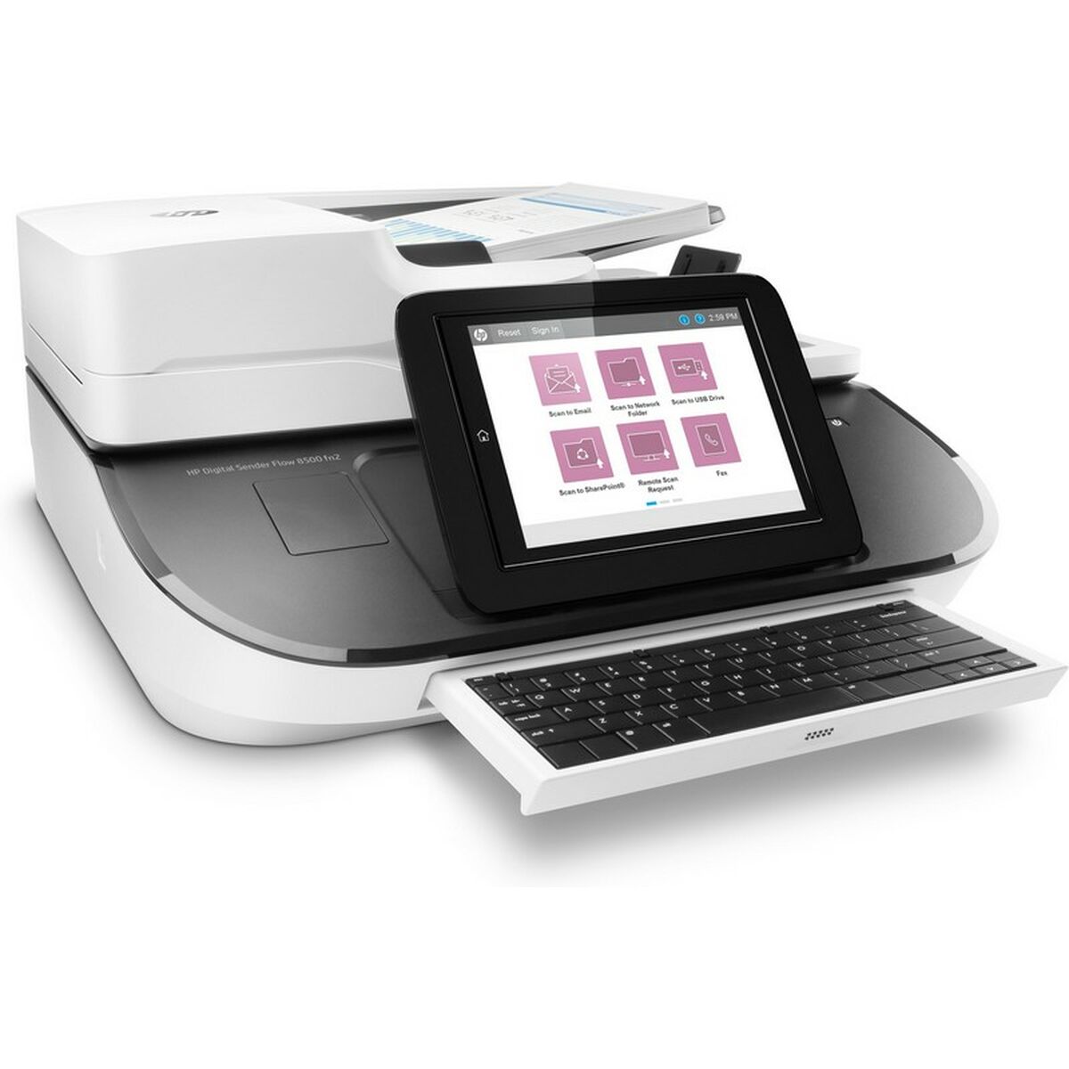 HP Digital Sender Flow 8500fn2 Document scanner CIS Duplex 216x864mm 600dpix600dpi 92ppm ADF 150sheets 10000scans USB LAN