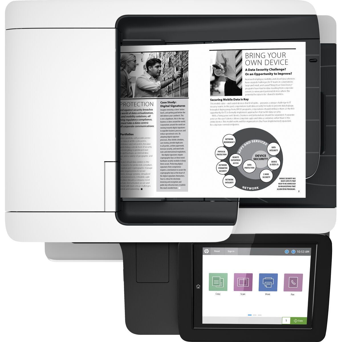 HP LaserJet Enterprise MFP M528dn MFP Mono laser A4 43ppm Copy 43ppm Print 650sheets USB LAN imprimante laser monochrome