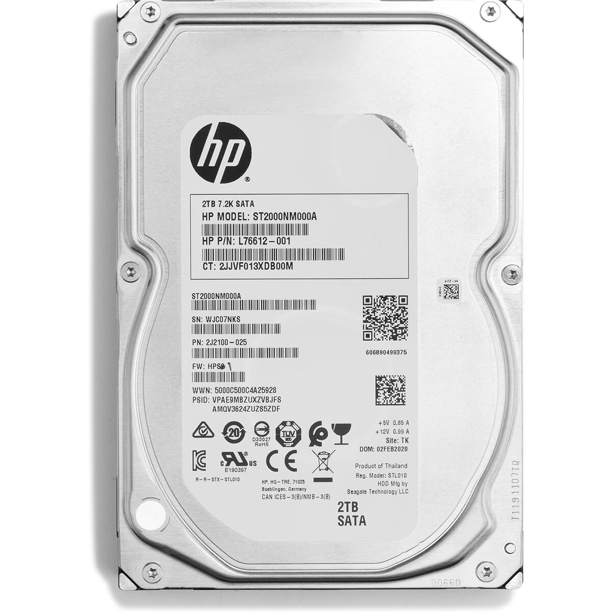 HP 2To 7200RPM SATA 3.5p Enterprise