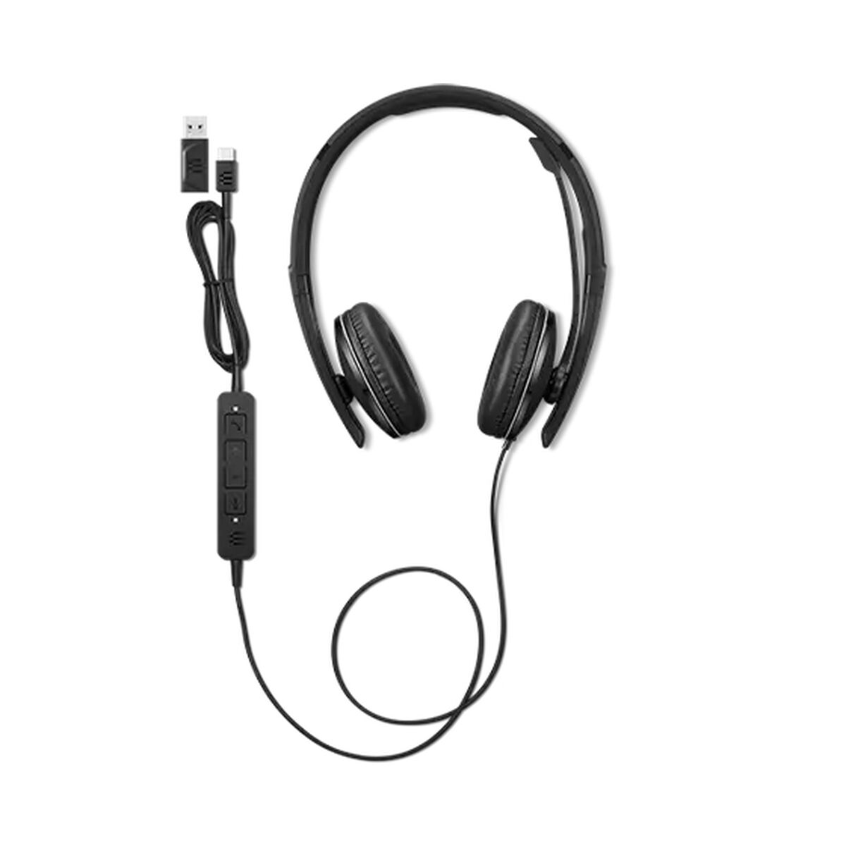 LENOVO - Gen 2 - Micro-casque - sur-oreille - filaire - USB-C - noir - certifié Zoom