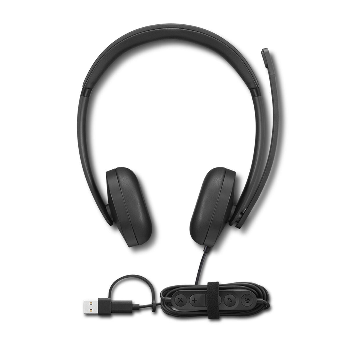 LENOVO 5000 Headset on-ear wired USB-C black Certified for Microsoft Teams