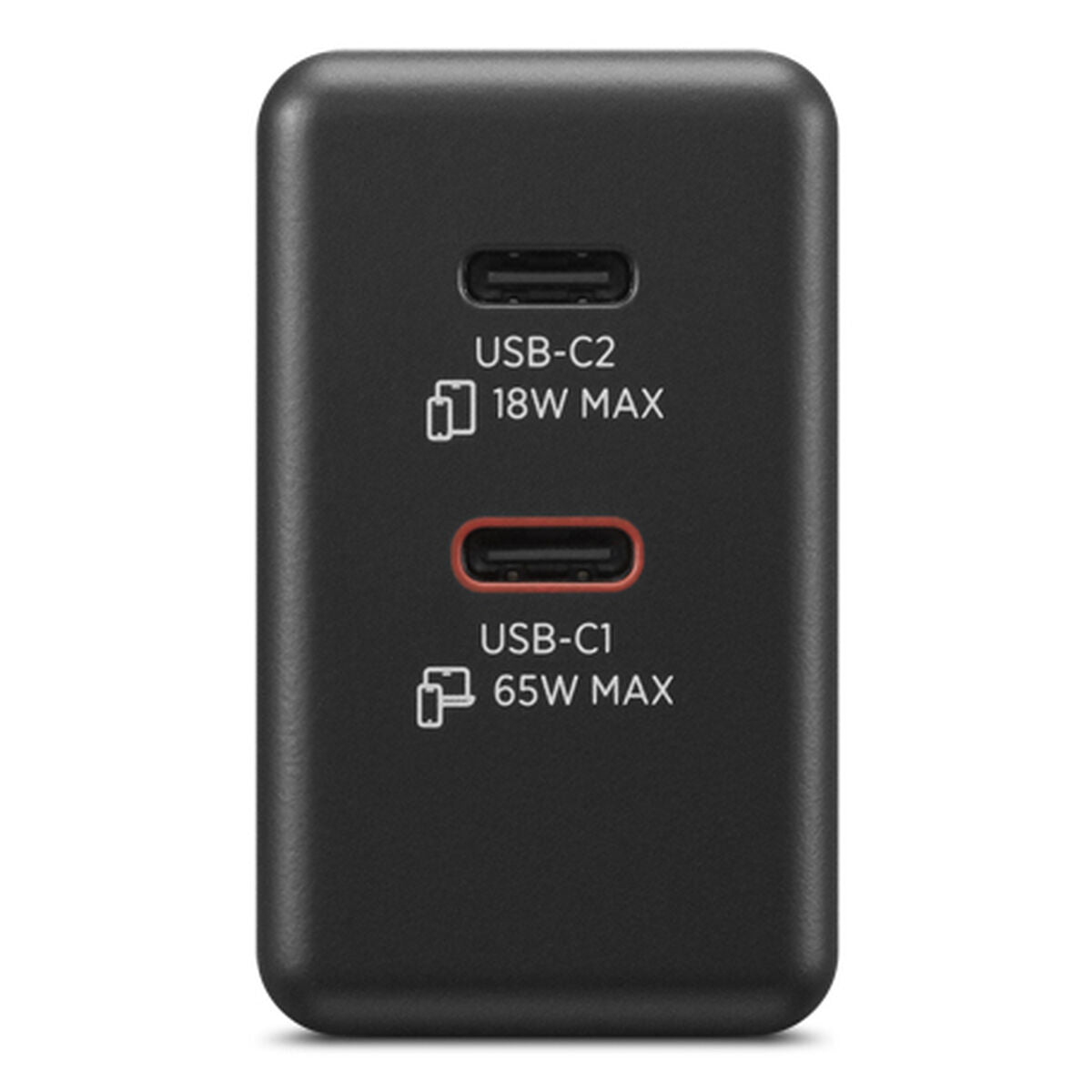 LENOVO Dual Power adapter GaN USB-C AC 100/240 V 65Watt output connectors: 2 black