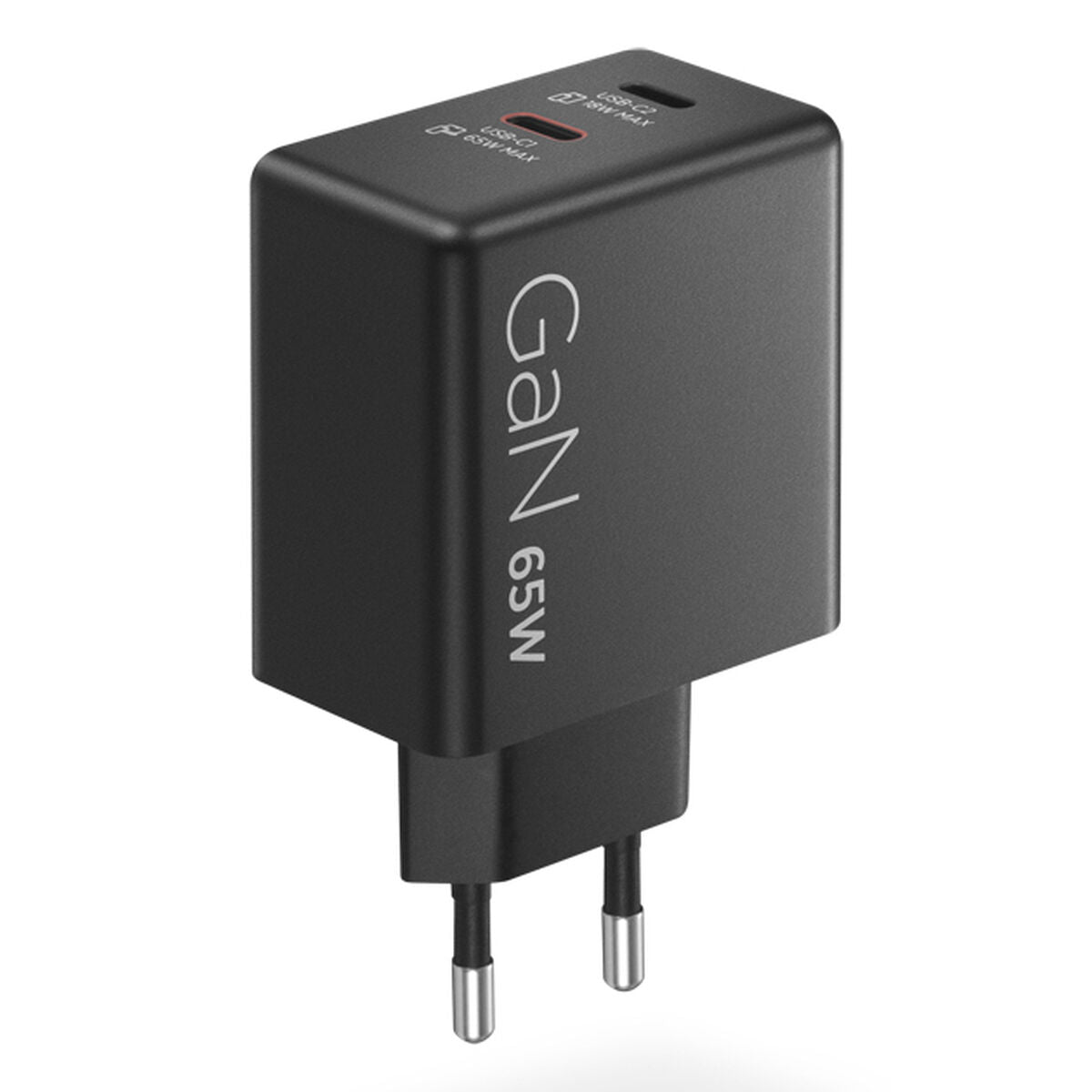LENOVO Dual Power adapter GaN USB-C AC 100/240 V 65Watt output connectors: 2 black