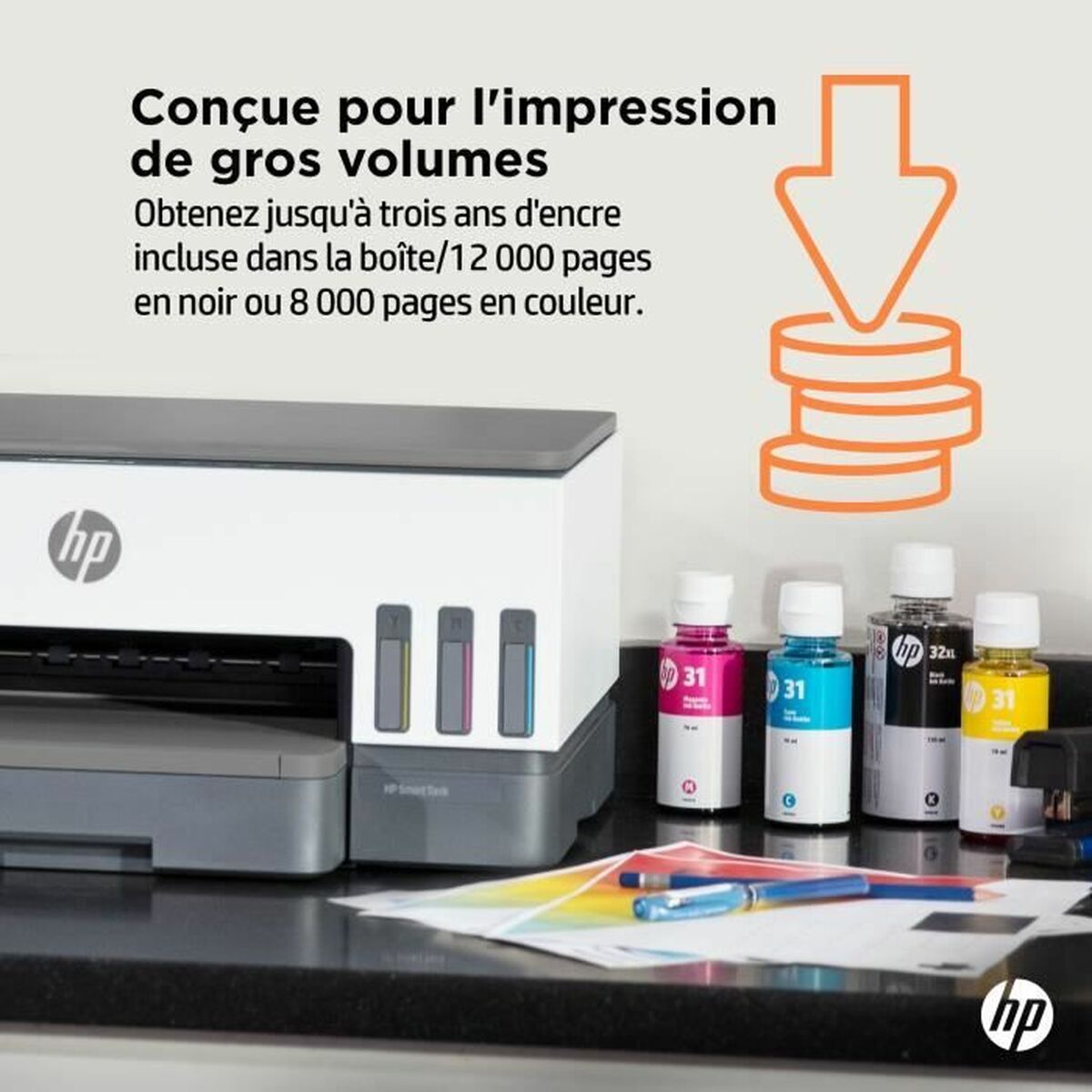 HP Smart Tank 7005 All-in-One MFP colour inkjet refillable A4 15ppm Print 250sheets USB Bluetooth imprimante Wi-Fi multifonction