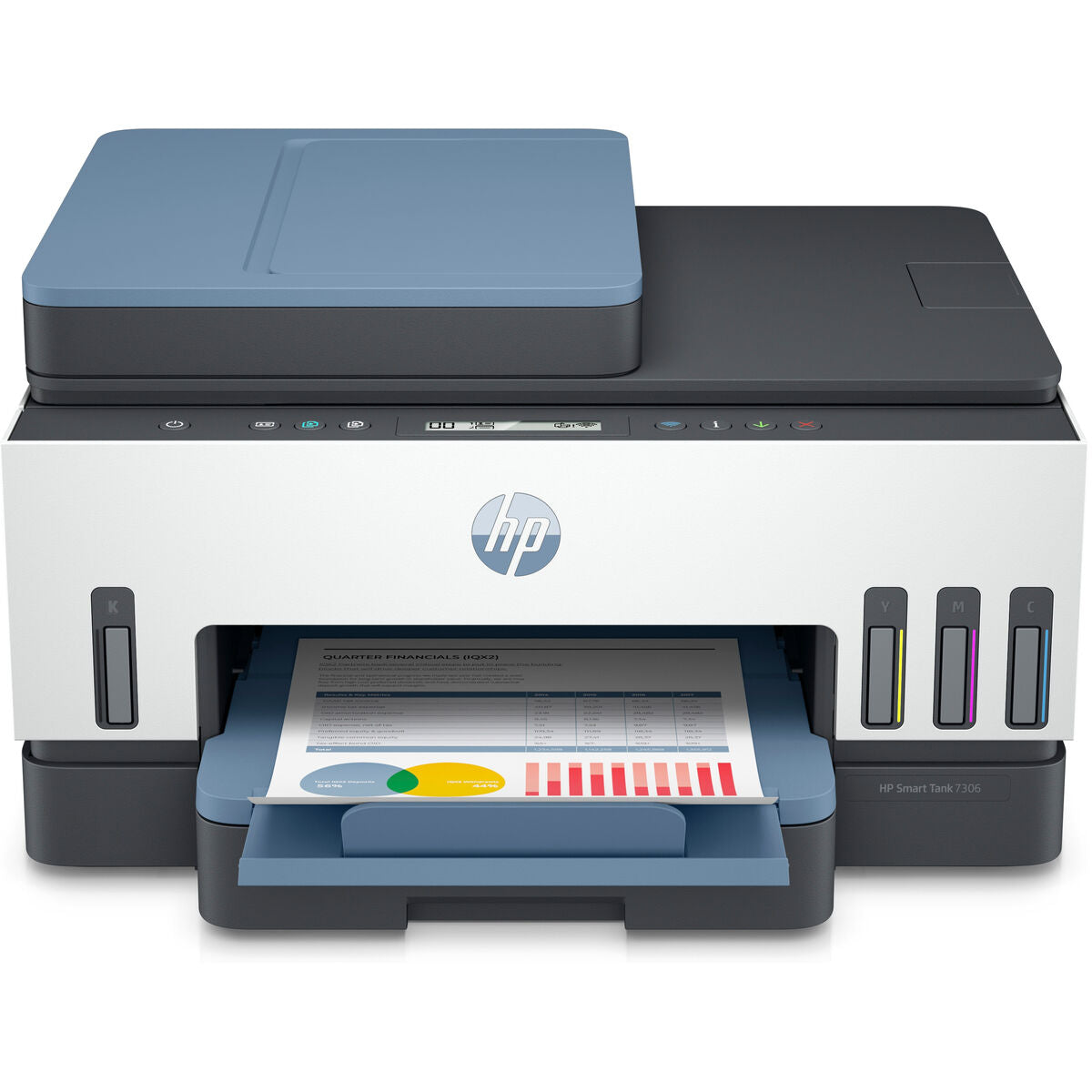HP Smart Tank 7306 All-in-One MFP colour inkjet refillable A4 13ppm Copy 15ppm Print 250sheets USB Wi-Fi Bluetooth