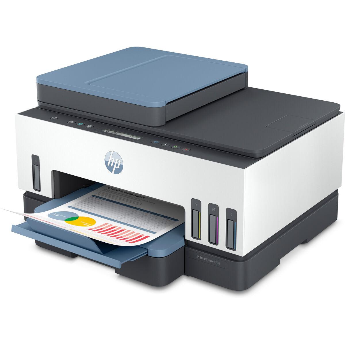 HP Smart Tank 7306 All-in-One MFP colour inkjet refillable A4 13ppm Copy 15ppm Print 250sheets USB Wi-Fi Bluetooth