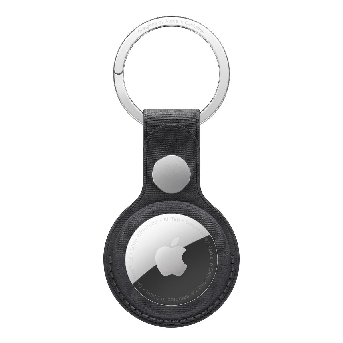 Airtag Finewoven Key Ring Black