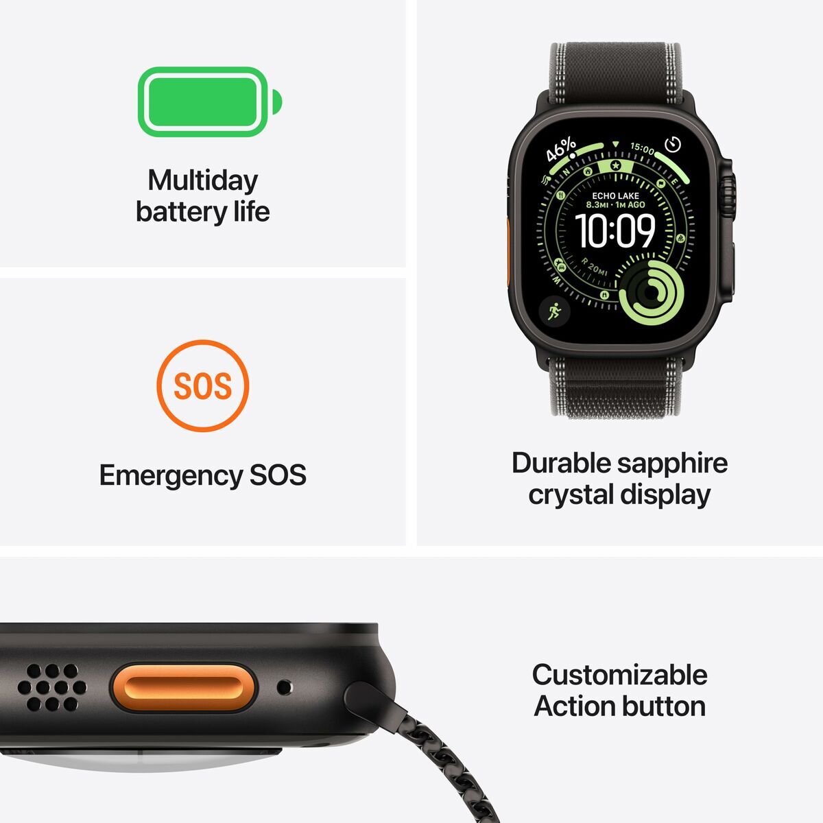 Apple Watch Ultra3 49 Bk Ti Bk Tml M