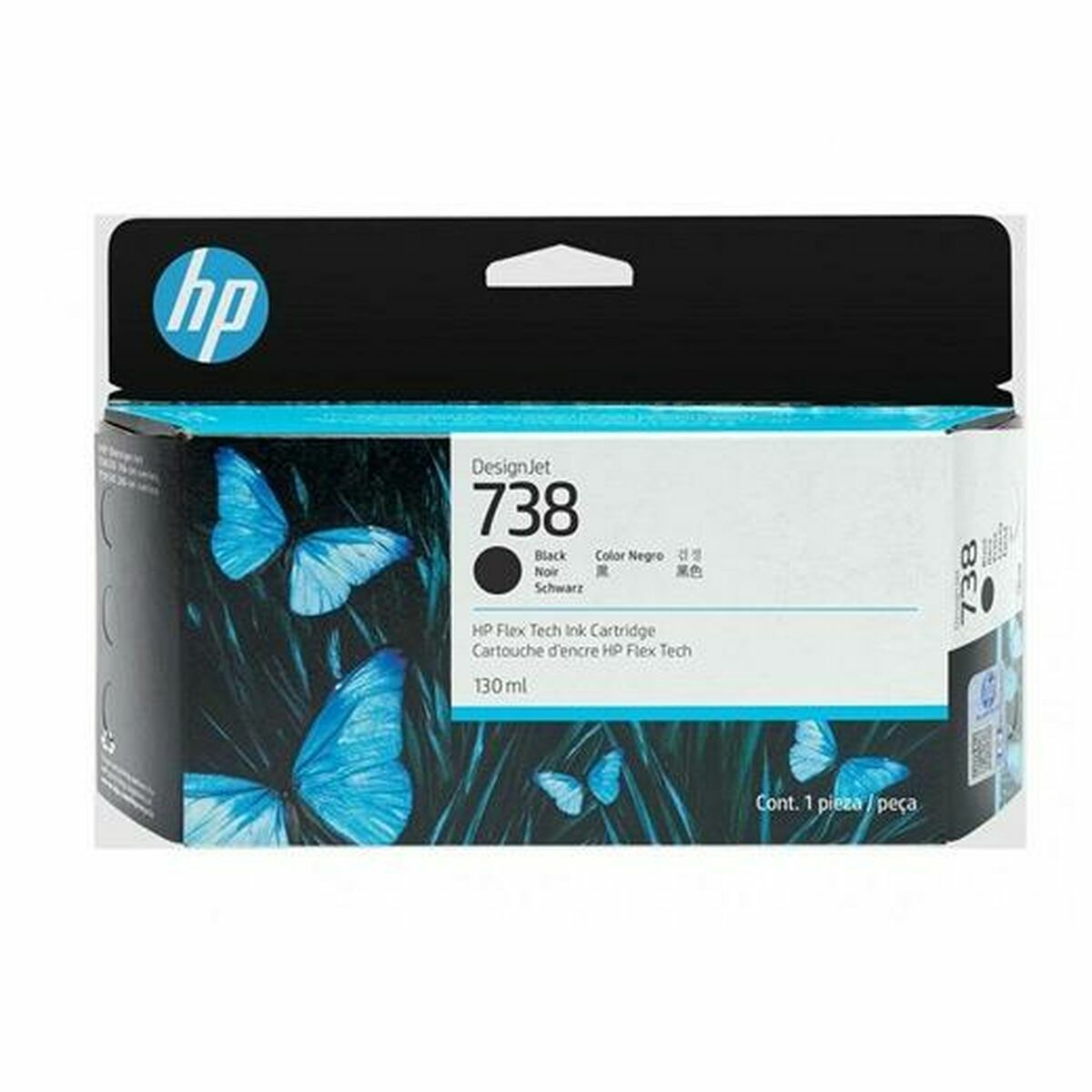 HP 738 130-ml Black DesignJet Ink Cartridge