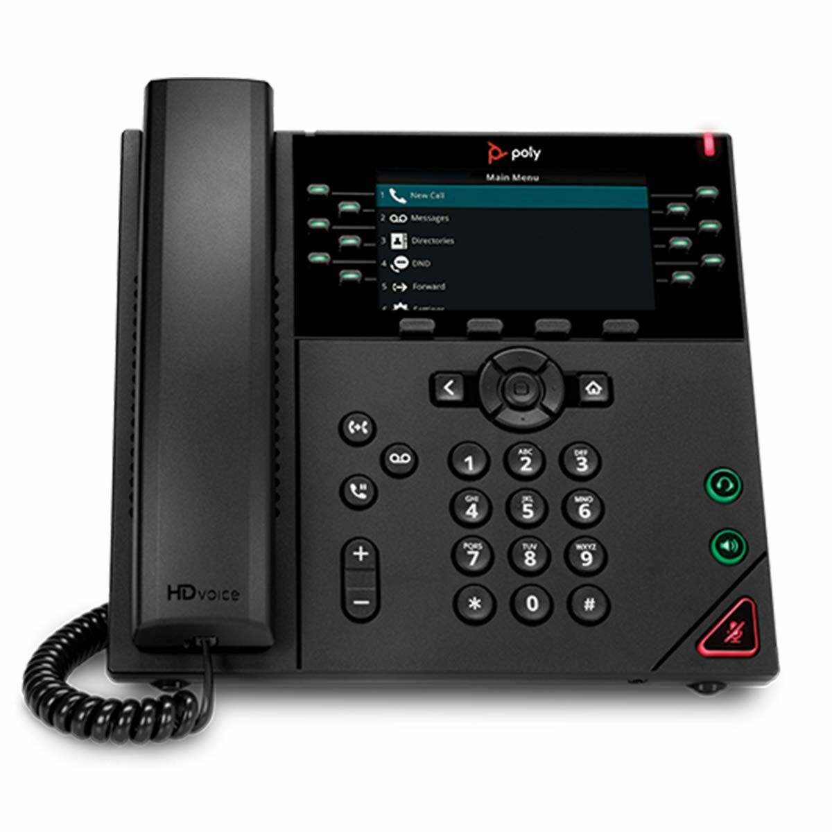 HP Poly VVX 450 12-Line IP Phone and PoE-enabled WW