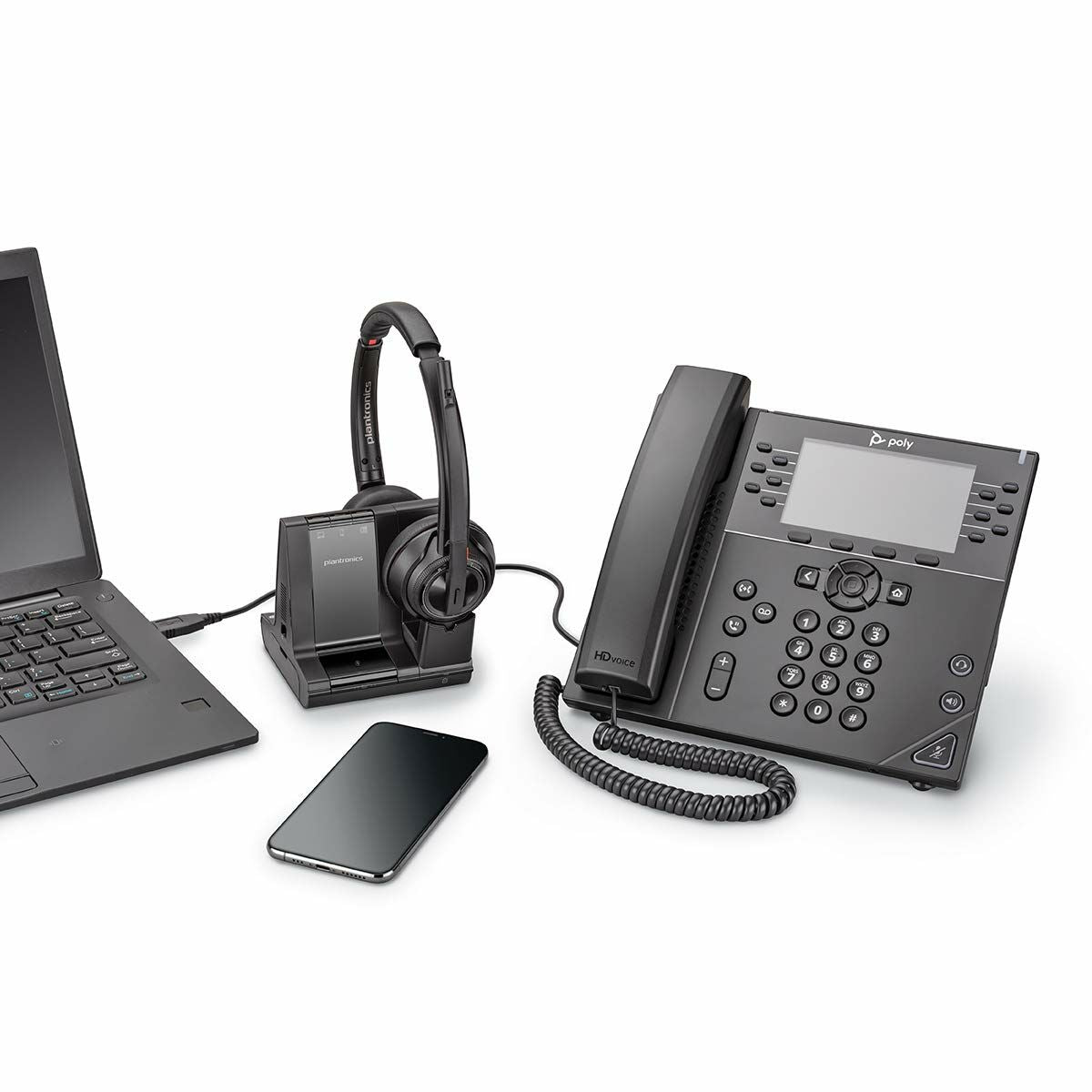 HP Poly VVX 450 12-Line IP Phone and PoE-enabled WW
