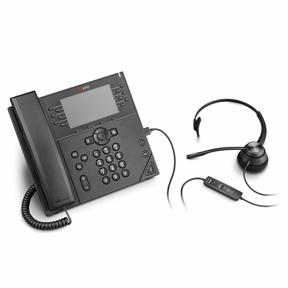 HP Poly VVX 450 12-Line IP Phone and PoE-enabled WW