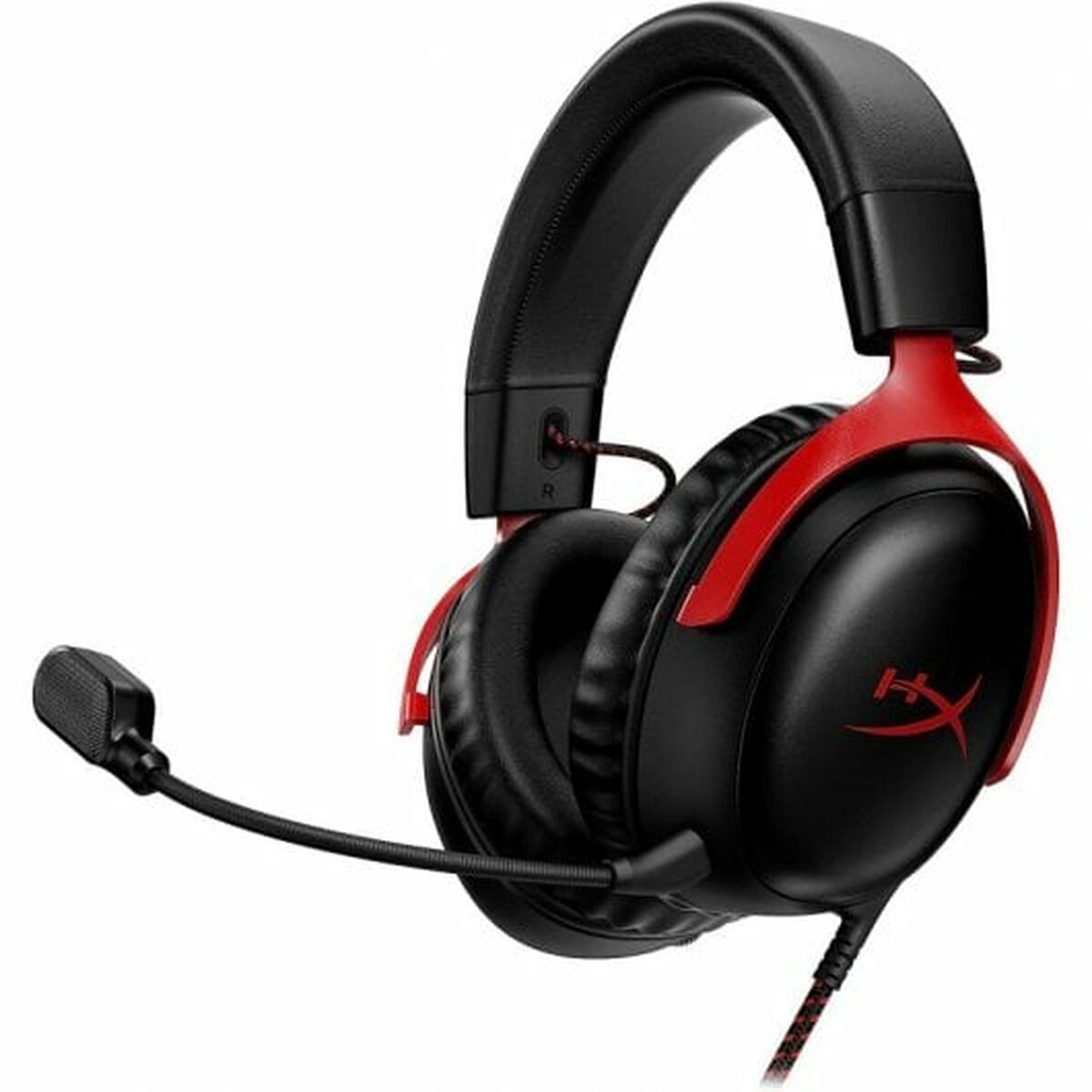 Casque HyperX Cloud III avec microphone, minijack 3,5 mm + USB, noir-rouge