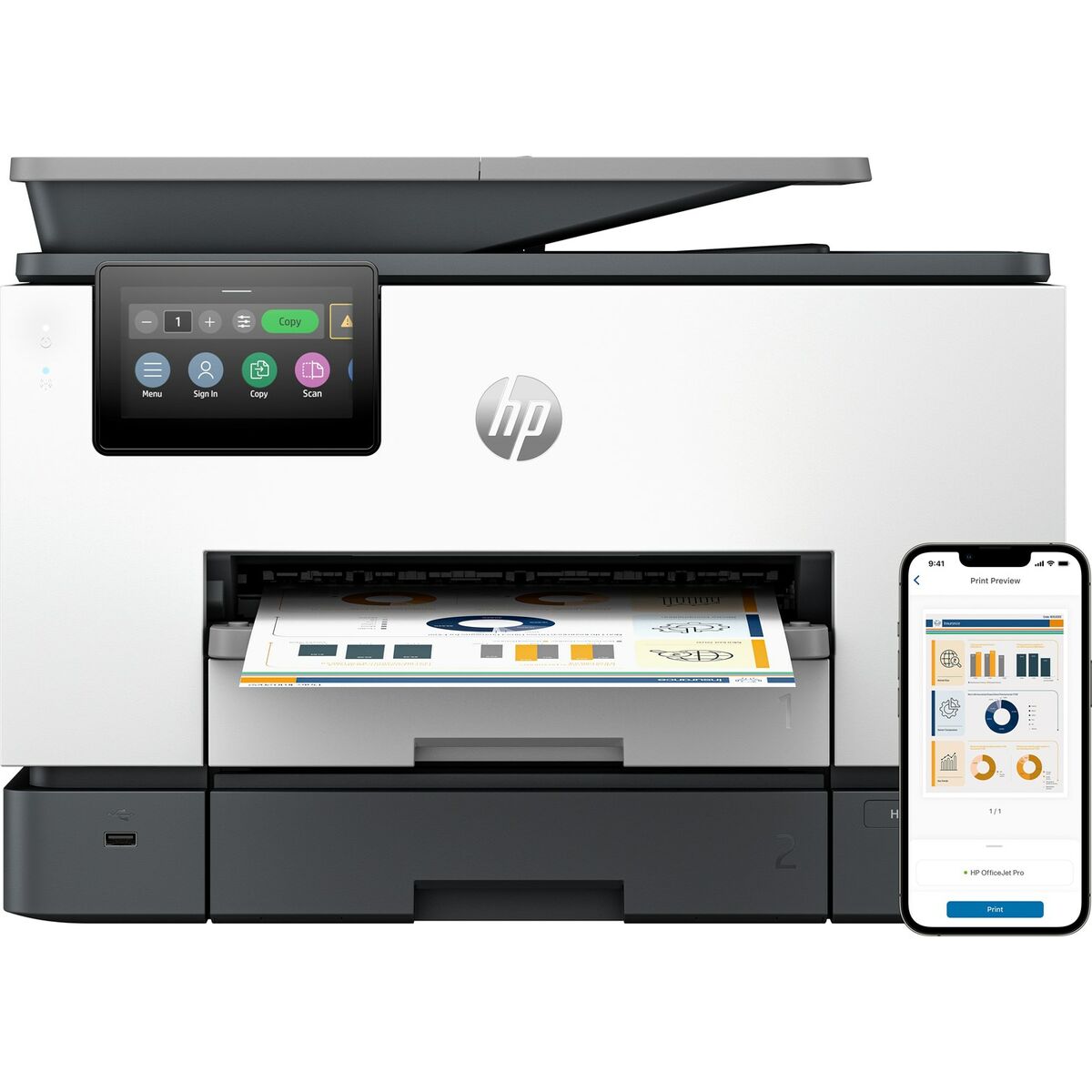 HP 4U561B#686 OfficeJet Pro 9130b Imprimante Couleur Tout-en-Un Sans Fil