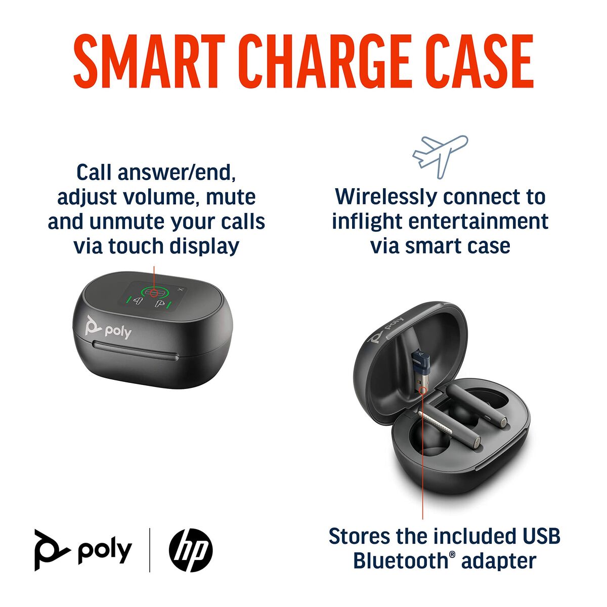 POLY Voyager Free 60+ Teams écouteurs BlueTooth Noir USB-A