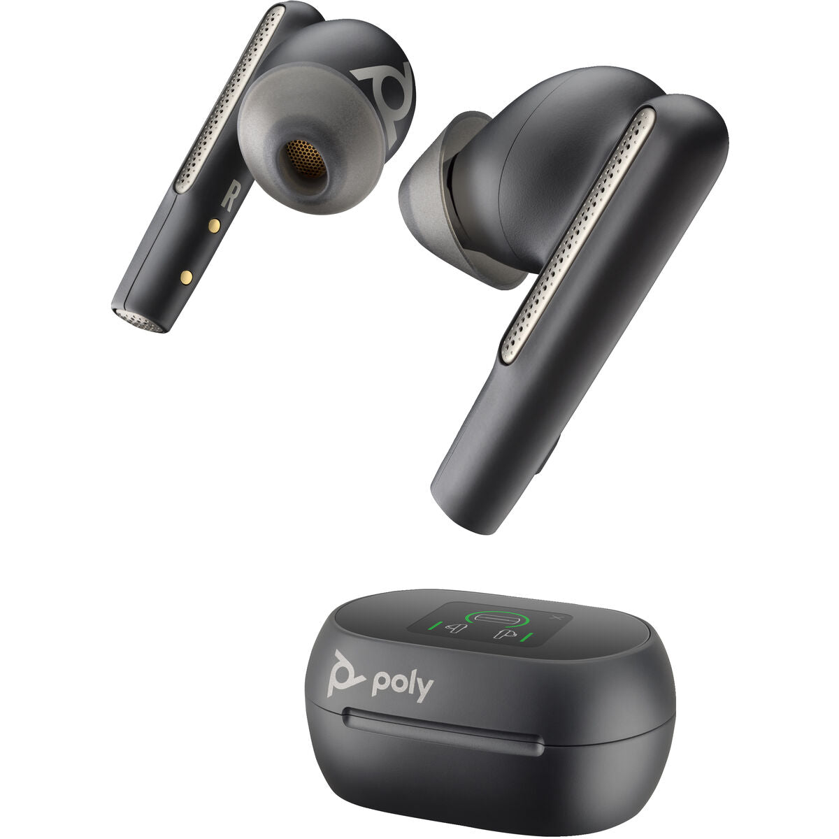HP Poly Voyager Free 60+ UC M Carbon Black Earbuds +BT700 USB-C Adapter +Touchscreen Charge Case Casque Sans fil Ecouteurs Appels/Musique USB Type-C Bluetooth