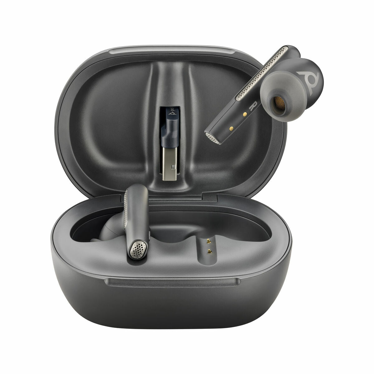 HP Poly Voyager Free 60+ UC M Carbon Black Earbuds +BT700 USB-C Adapter +Touchscreen Charge Case Casque Sans fil Ecouteurs Appels/Musique USB Type-C Bluetooth