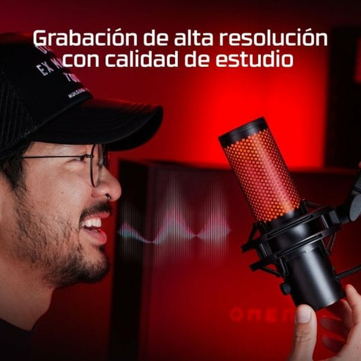 Microphone a condensateur HyperX QuadCast 2, USB, filtre anti-pop, noir