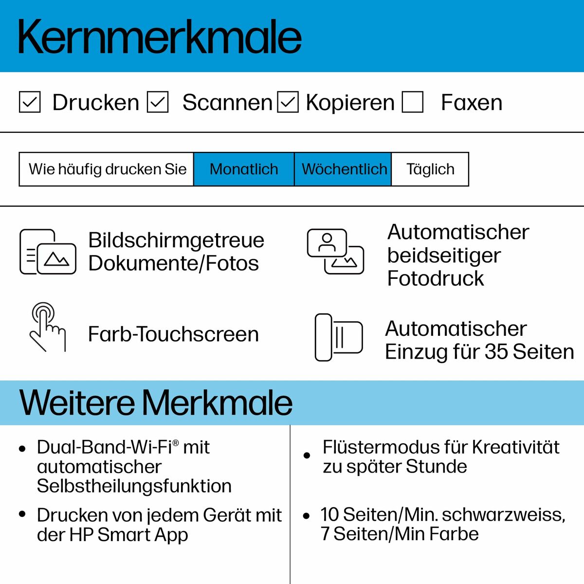 HP ENVY 6530e All-in-One MFP colour inkjet 216x297mm A4 8ppm Copy 10ppm Print 100sheets Wi-Fi USB White