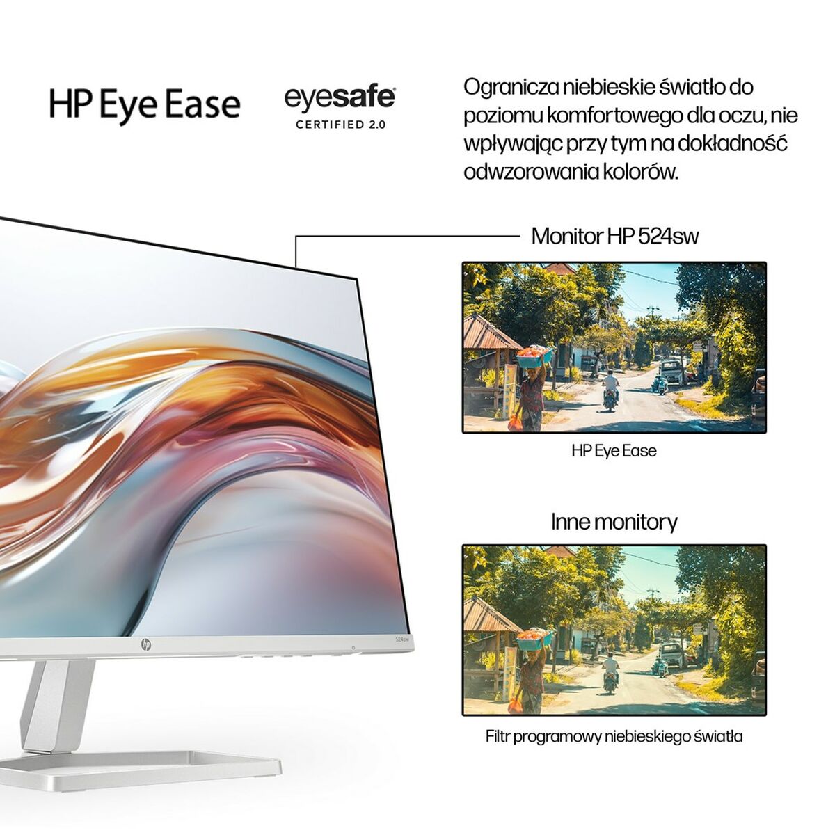 "HP Series 5 23.8 inch FHD White Monitor - 524sw écran plat de PC 60,5 cm (23.8"") 1920 x 1080 pixels LCD Argent"