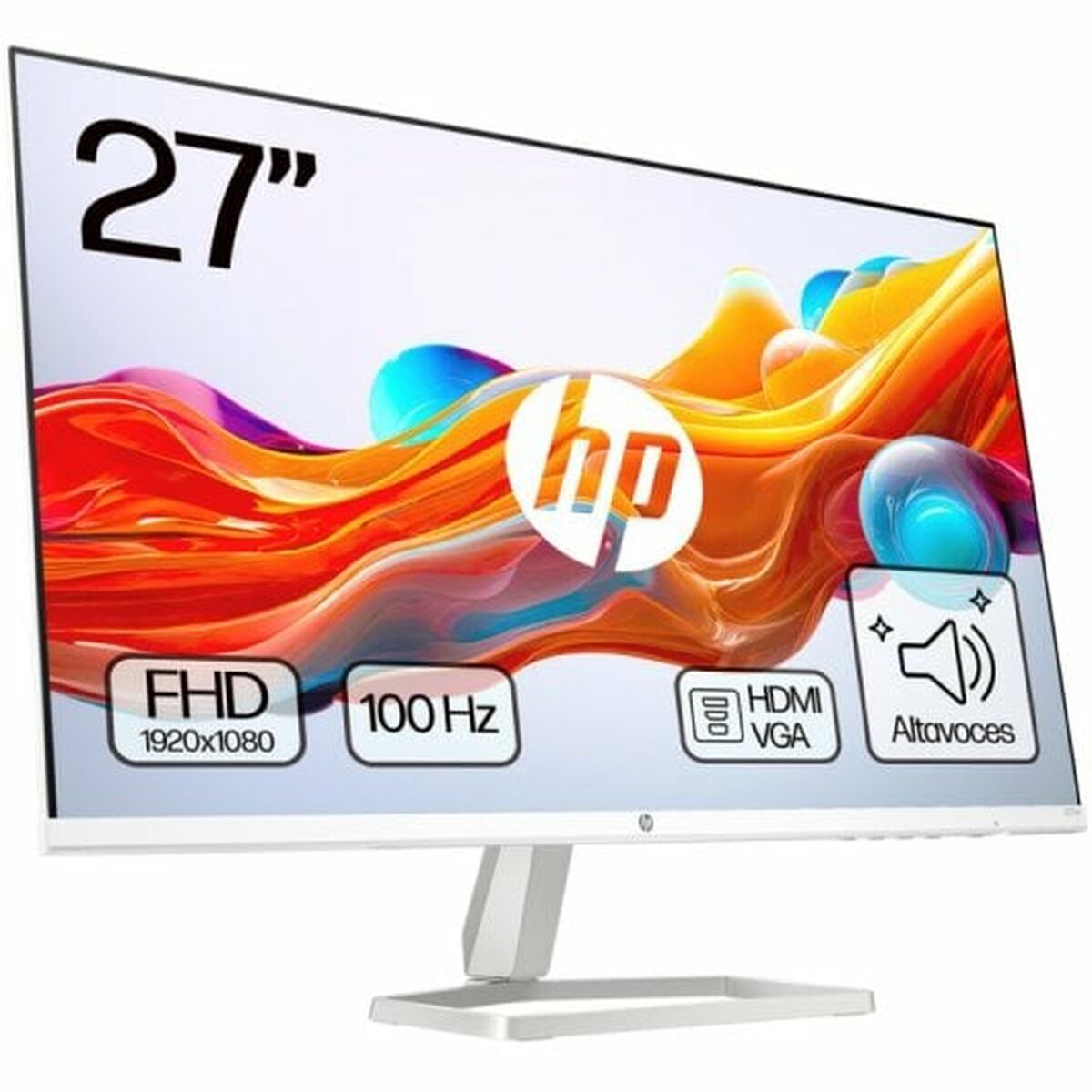 "HP Series 5 27 inch FHD Monitor with Speakers - 527sa écran plat de PC 68,6 cm (27"") 1920 x 1080 pixels Full HD LCD Argent"