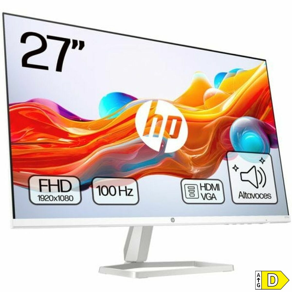 "HP Series 5 27 inch FHD Monitor with Speakers - 527sa écran plat de PC 68,6 cm (27"") 1920 x 1080 pixels Full HD LCD Argent"