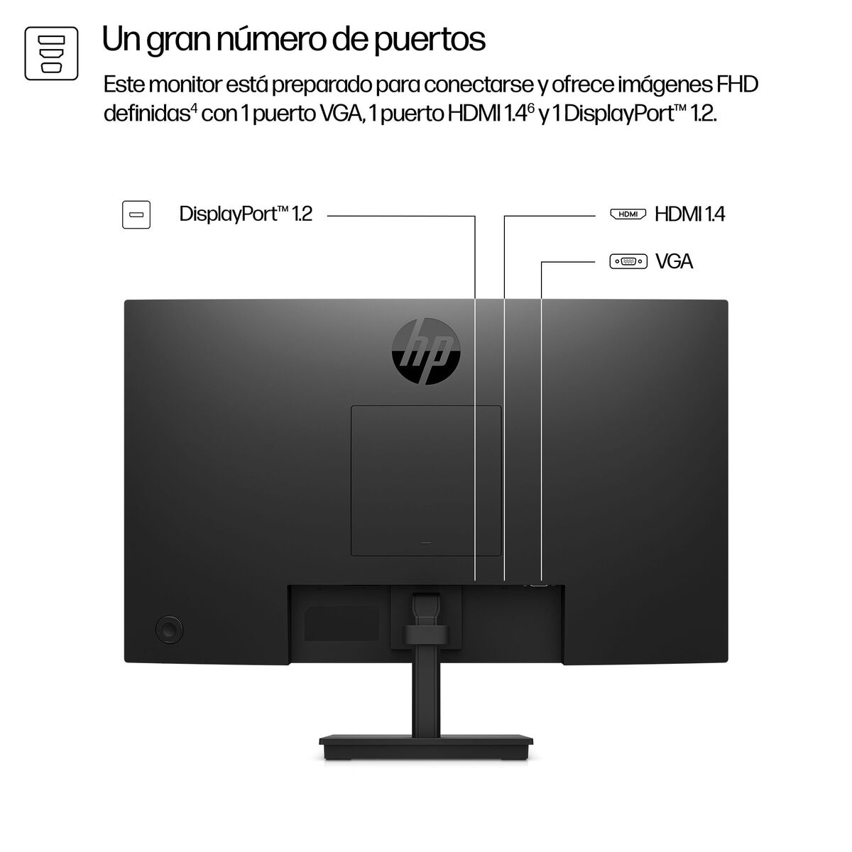 HP Écran Series 3 Pro 324pf 23.8p Moniteur 24 FHD 1920x1080 HDMI VGA DisplayPort 3/3/0