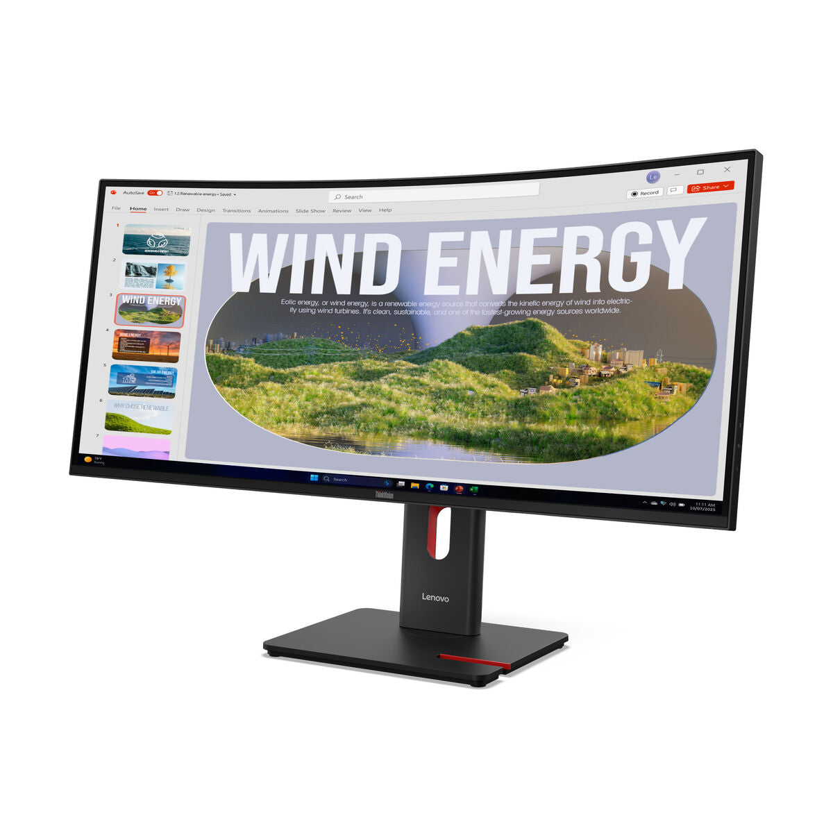 LENOVO ThinkVision T34WD-40 LED Écran curved 34p 3440x1440 UWQHD 120Hz VA 300cd/m2 3000:1 HDR10 4ms HDMI DisplayPort USB-C 3y