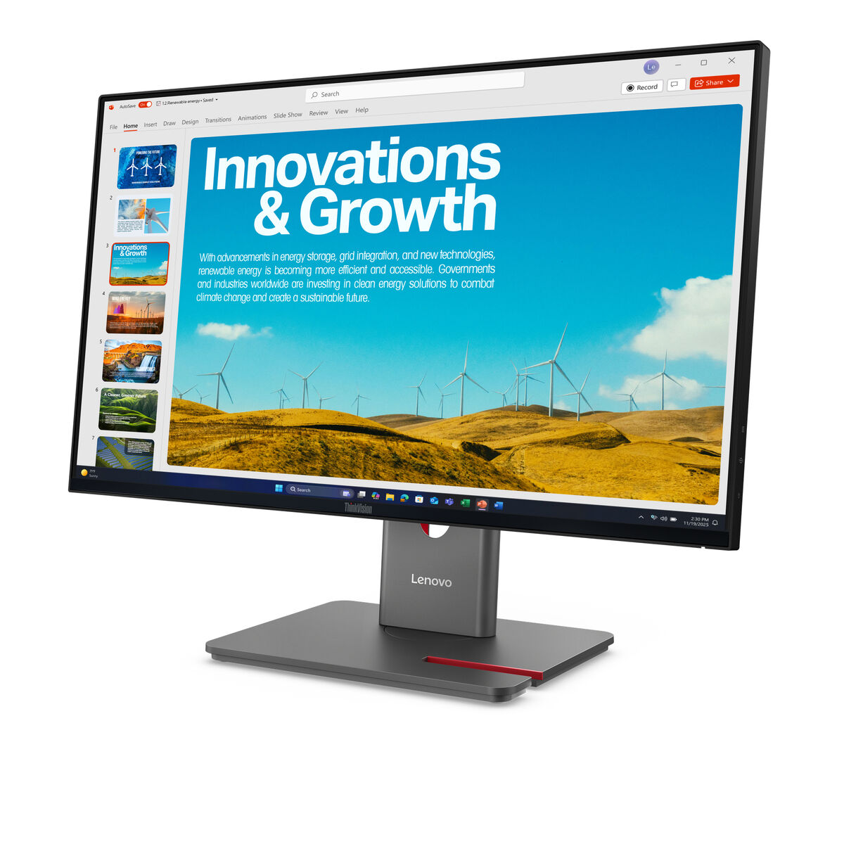LENOVO ThinkVision P24QD-40 LED Écran 24p 2560x1440 QHD 120Hz IPS DisplayHDR HDMI DisplayPort USB-C Dock 140W DaisyChain