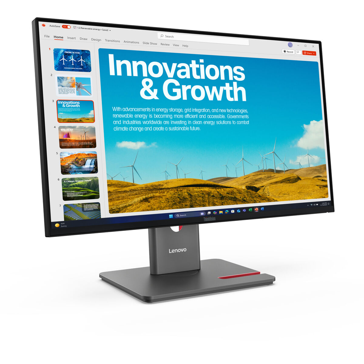 LENOVO ThinkVision P24QD-40 LED Écran 24p 2560x1440 QHD 120Hz IPS DisplayHDR HDMI DisplayPort USB-C Dock 140W DaisyChain