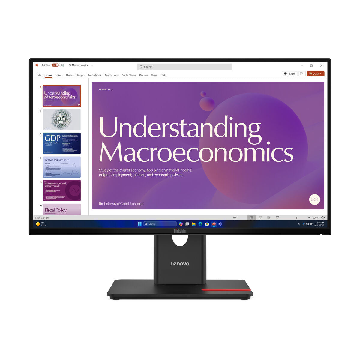 LENOVO ThinkVision T24d-40 LED Écran 24p 1920x1080 Full HD (1080p) 120Hz HDMI DisplayPort USB-C Dock 96W DaisyChain Spk