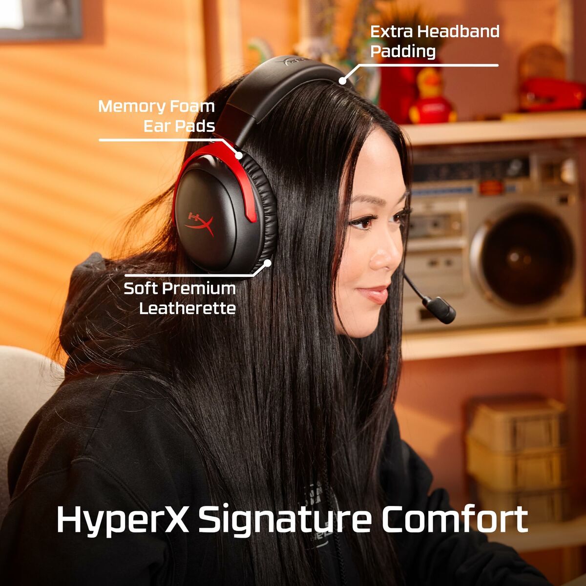 HyperX Cloud III S Wireless - Casque Gaming (Noir-Rouge)