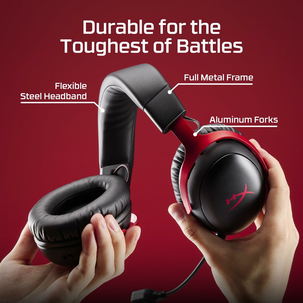 HyperX Cloud III S Wireless - Casque Gaming (Noir-Rouge)