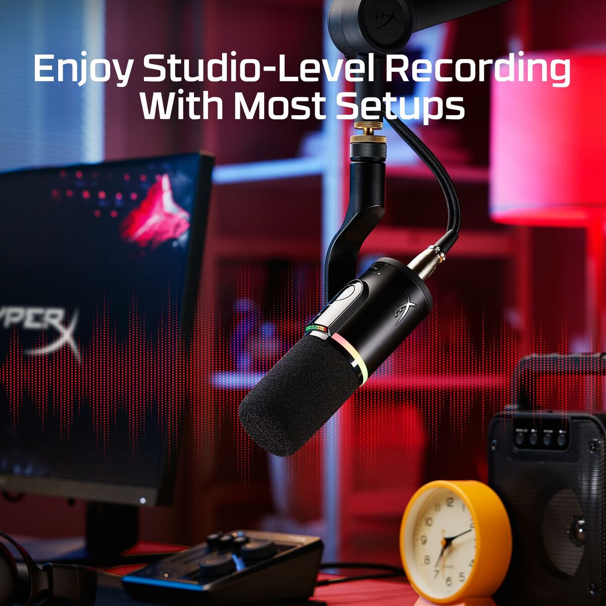 HyperX FlipCast - Microphone dynamique USB/XLR (Noir)