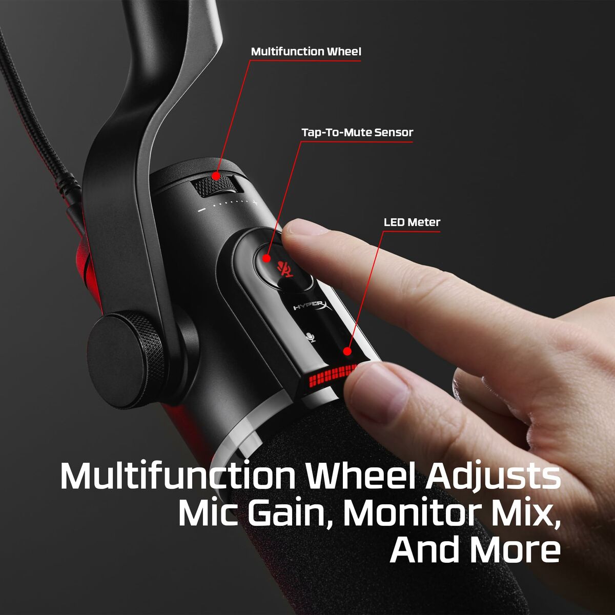 HyperX FlipCast - Microphone dynamique USB/XLR (Noir)