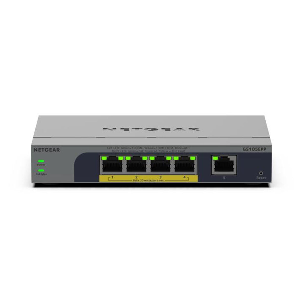 NETGEAR 5PT GB PLUS SWICH W/ POE+ GS105EPP