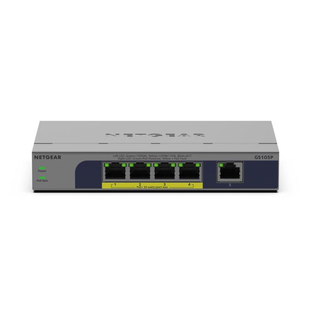 NETGEAR 5PT GB UNMANAGED SWICH W/POE+ GS105P
