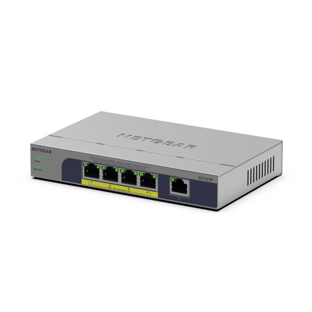 NETGEAR 5PT GB UNMANAGED SWICH W/POE+ GS105P