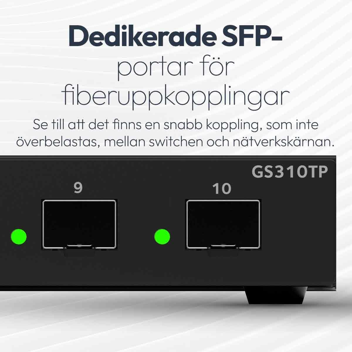 NETGEAR S350 Series 8-Port Gigabit Ethernet PoE+ Smart Managed Essentials Switch with 2 Dedicated SFP Ports