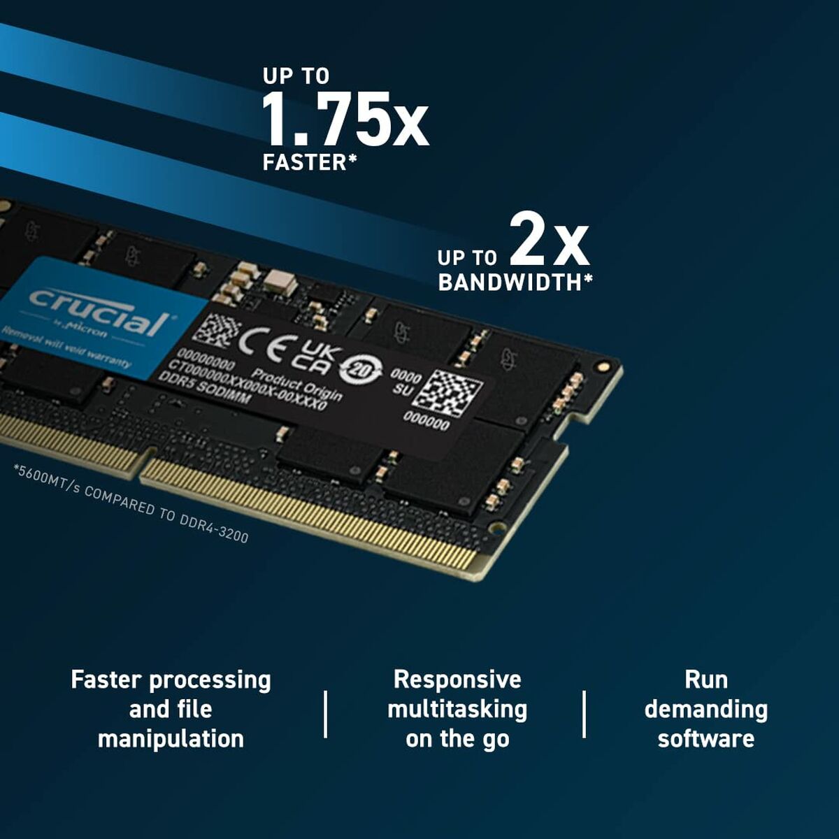 Module de mémoire Crucial CT2K32G56C46S5 64 Go 2 x 32 Go DDR5