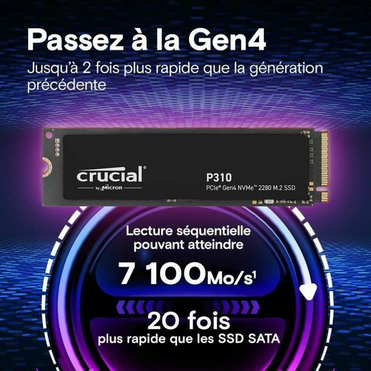 Crucial P310 4 To M.2 PCI Express 4.0 NVMe